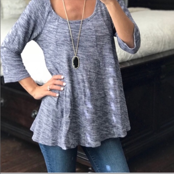 ANTHROPOLOGIE/DELETTA blue top - Picture 5 of 10